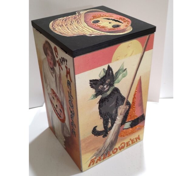 Annie Schickel Halloween Vintage Style Wood Box - Primitives by Kathy - Picture 4 of 7